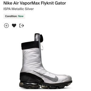 Air VaporMax Flyknit Gator ISPA 'Silver
